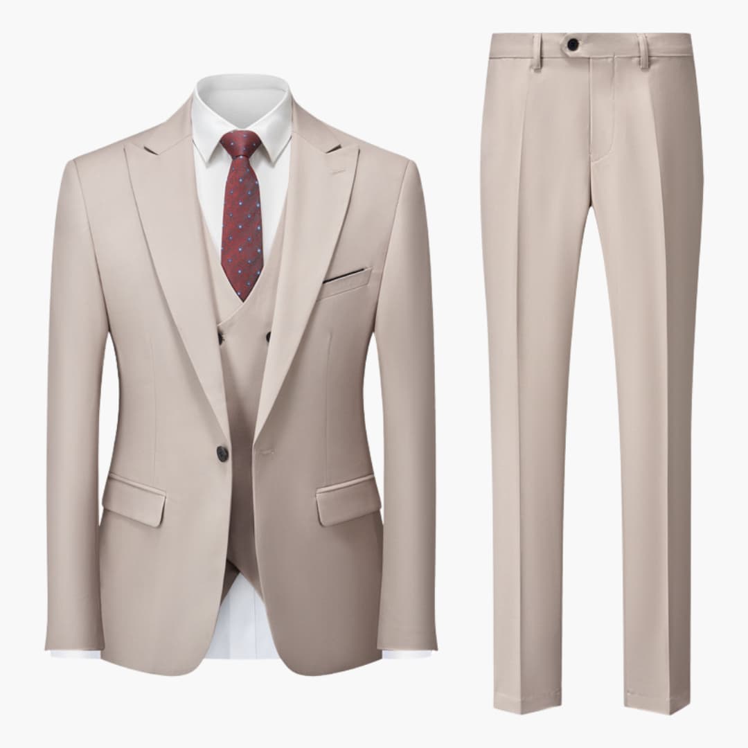 Costume élégant slim fit - 3 pièces pour homme pour le travail