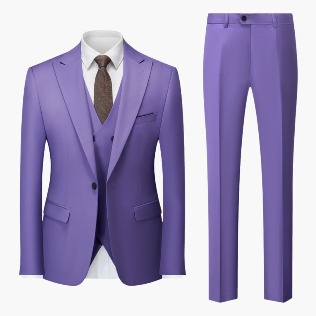 Costume élégant slim fit - 3 pièces pour homme pour le travail