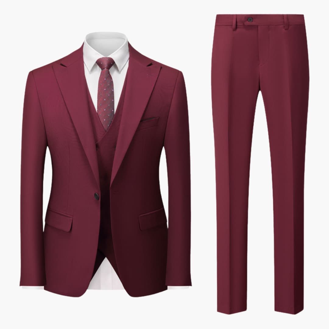 Costume élégant slim fit - 3 pièces pour homme pour le travail