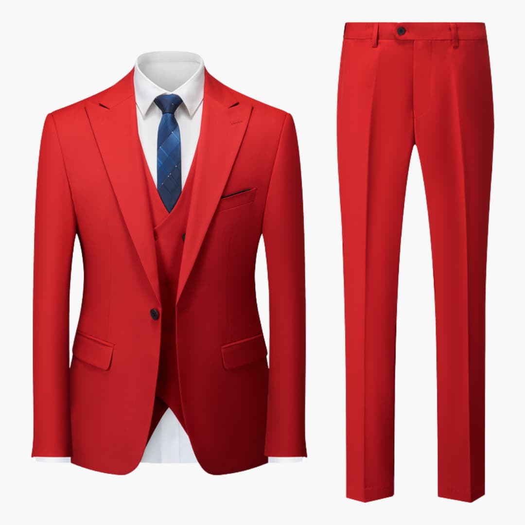 Costume élégant slim fit - 3 pièces pour homme pour le travail