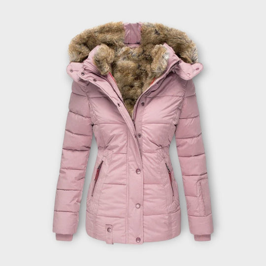Emine - Manteau douillet doublé de fourrure