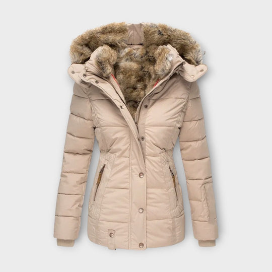 Emine - Manteau douillet doublé de fourrure