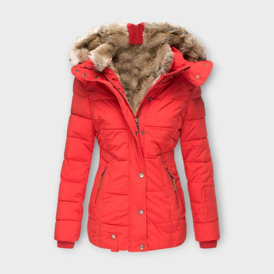 Emine - Manteau douillet doublé de fourrure