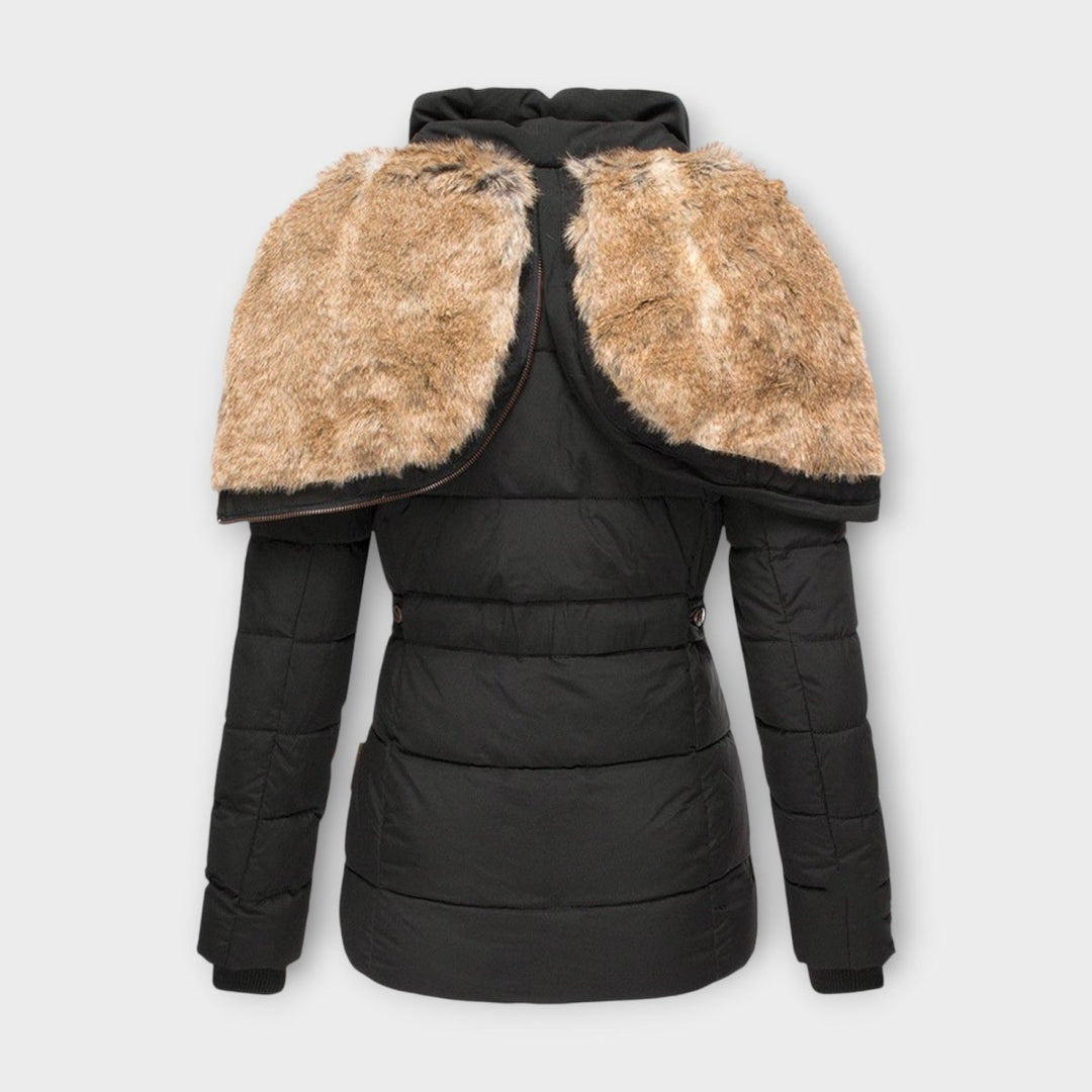 Emine - Manteau douillet doublé de fourrure