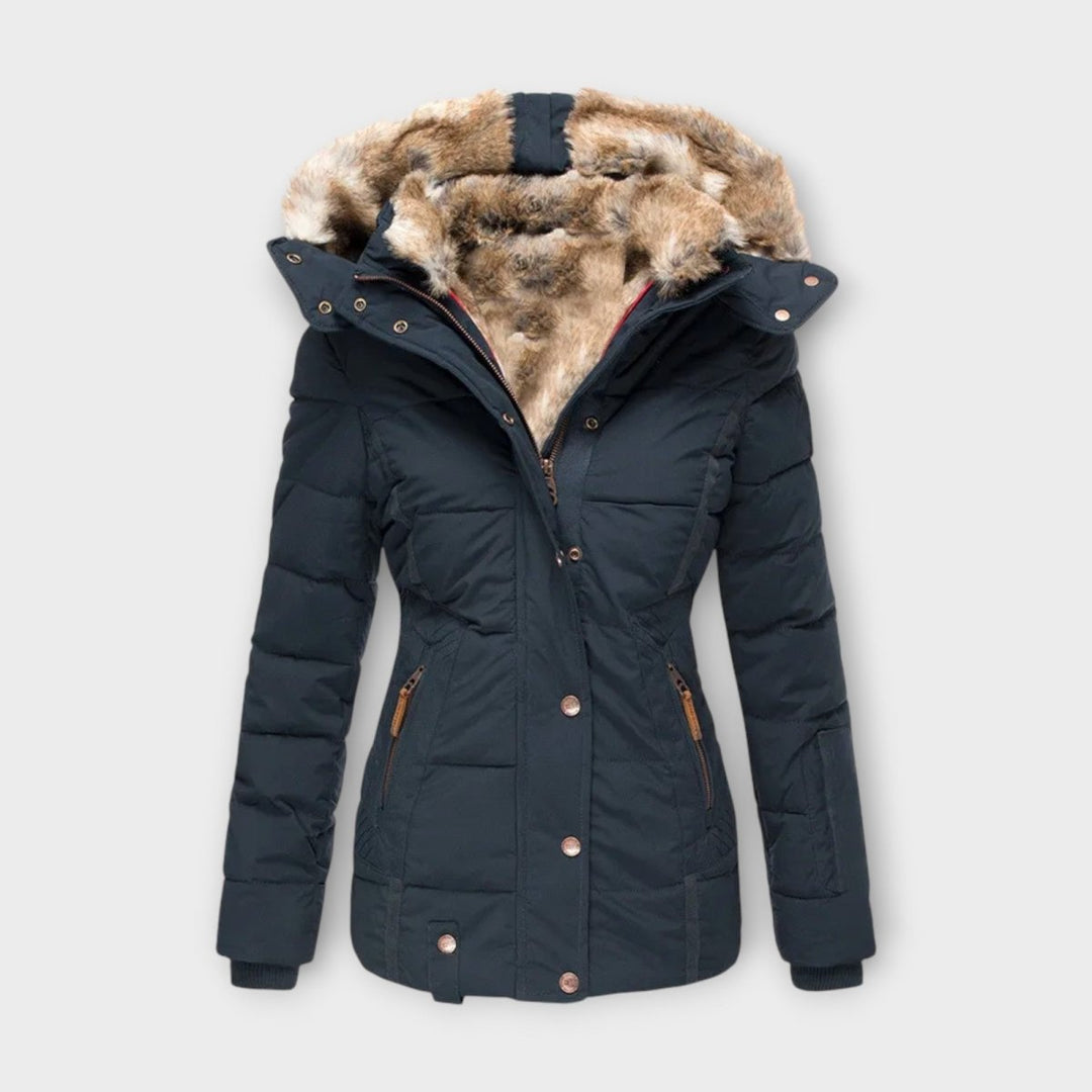 Emine - Manteau douillet doublé de fourrure