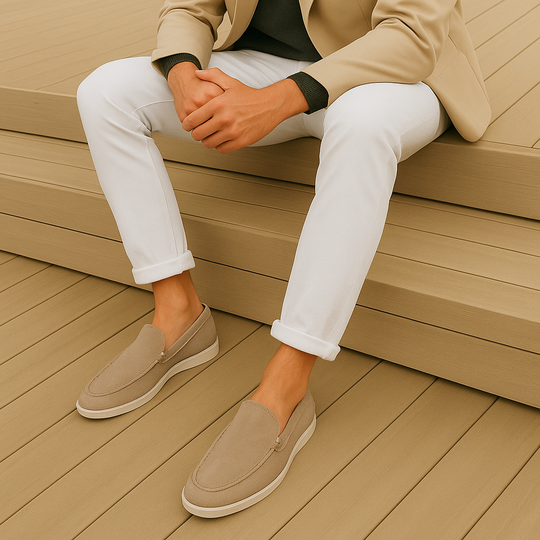 Chaussons élégants en daim
