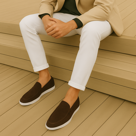 Chaussons élégants en daim