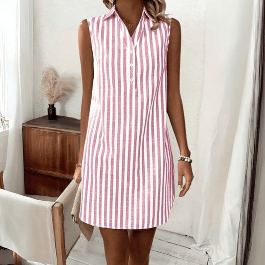 Fashionmoment® Annemiek | Robe chemise élégante à rayures