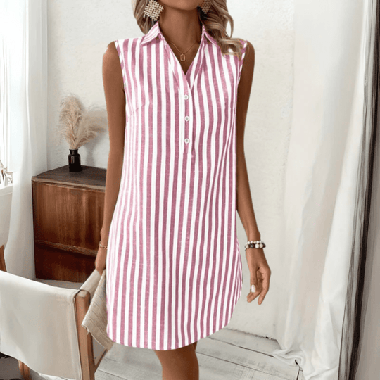 Fashionmoment® Annemiek | Robe chemise élégante à rayures