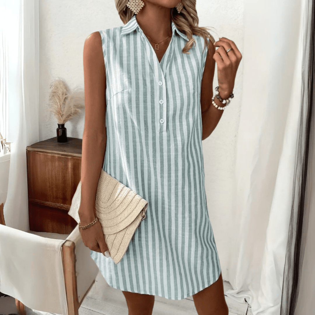 Fashionmoment® Annemiek | Robe chemise élégante à rayures