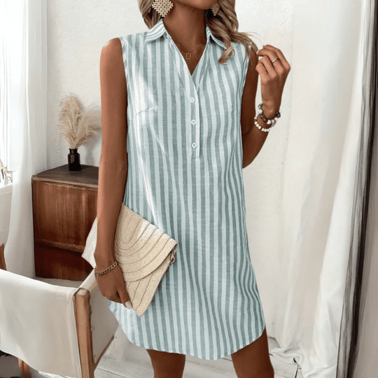 Fashionmoment® Annemiek | Robe chemise élégante à rayures