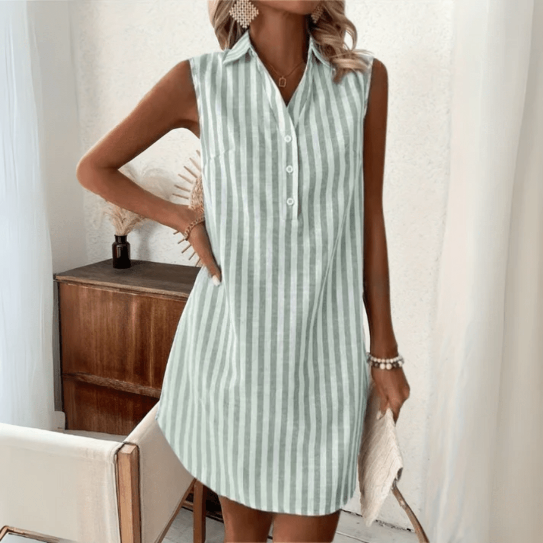 Fashionmoment® Annemiek | Robe chemise élégante à rayures