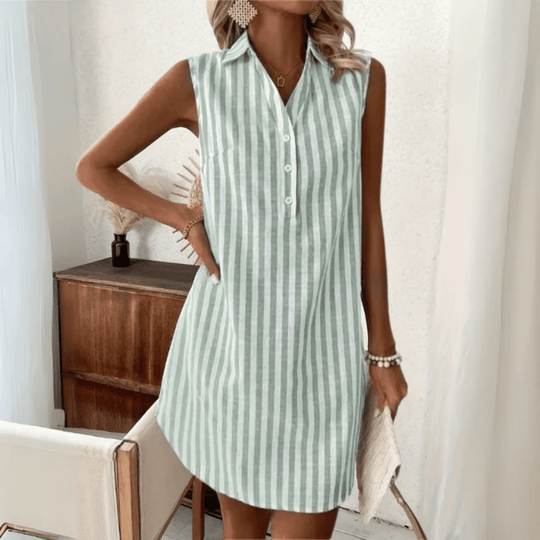 Fashionmoment® Annemiek | Robe chemise élégante à rayures