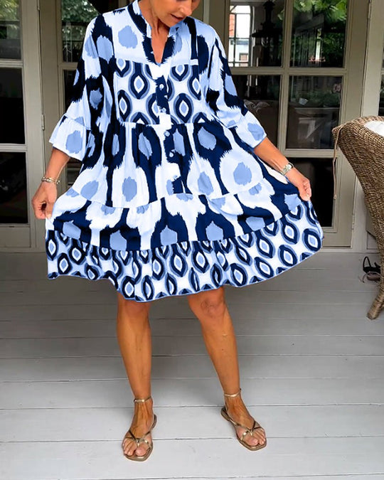 Fashionmoment® | Robe imprimée à manches 3/4