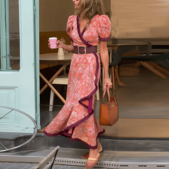 Robe longue rose élégante Fashionmoment® : élégante et féminine