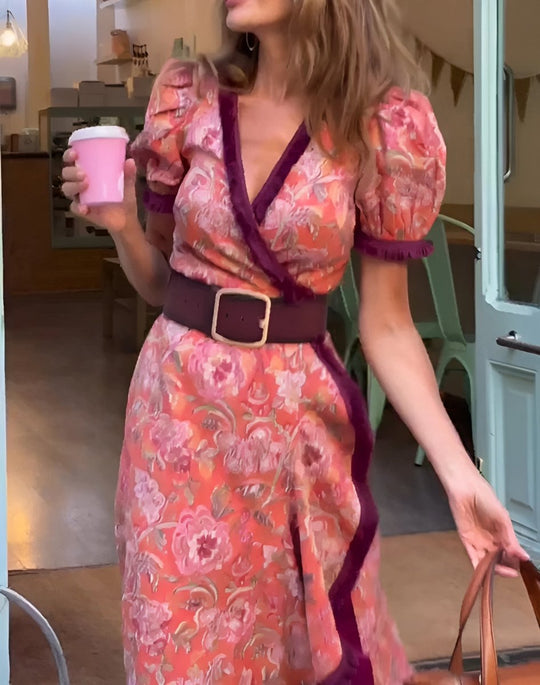 Robe longue rose élégante Fashionmoment® : élégante et féminine