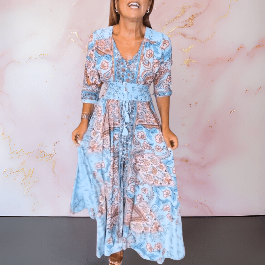 Fashionmoment ™ | Robe d'été élégante à col en V