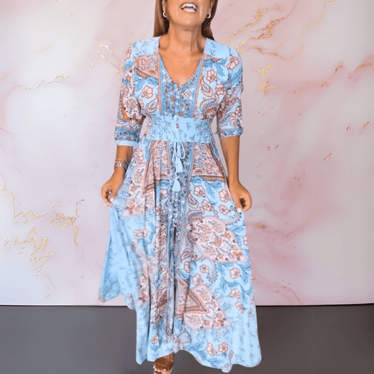 Fashionmoment ™ | Robe d'été élégante à col en V