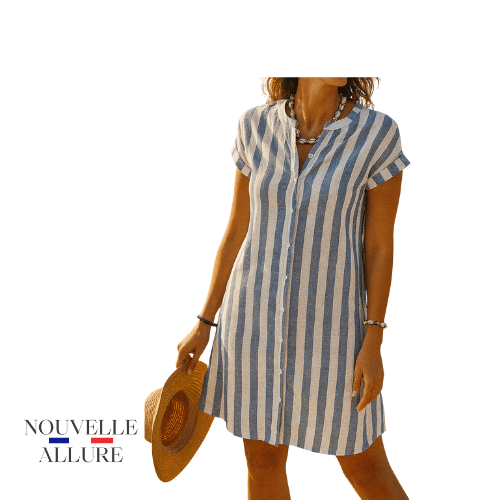 Robe chemise Fashionmoment® « Martine » – le classique rencontre le confort. 