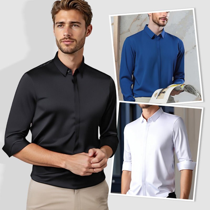 Fashionmoment® Herren Stretchhemd – Knitterfrei & Trendy!