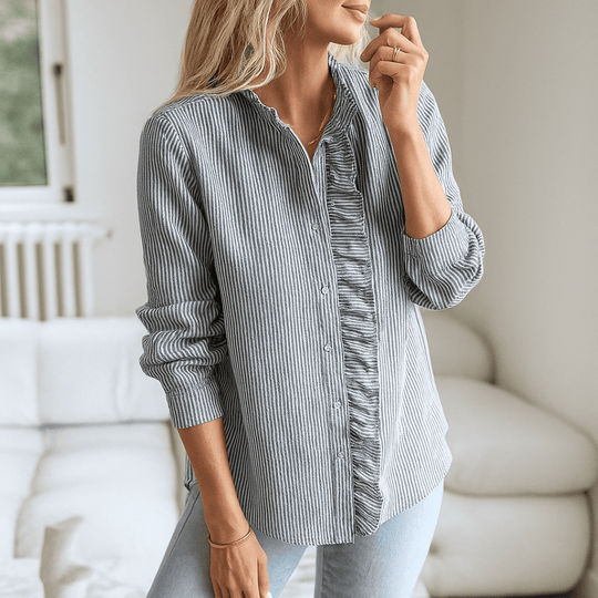 Fashionmoment® Laura | Luxuriöse Bluse mit Fransen