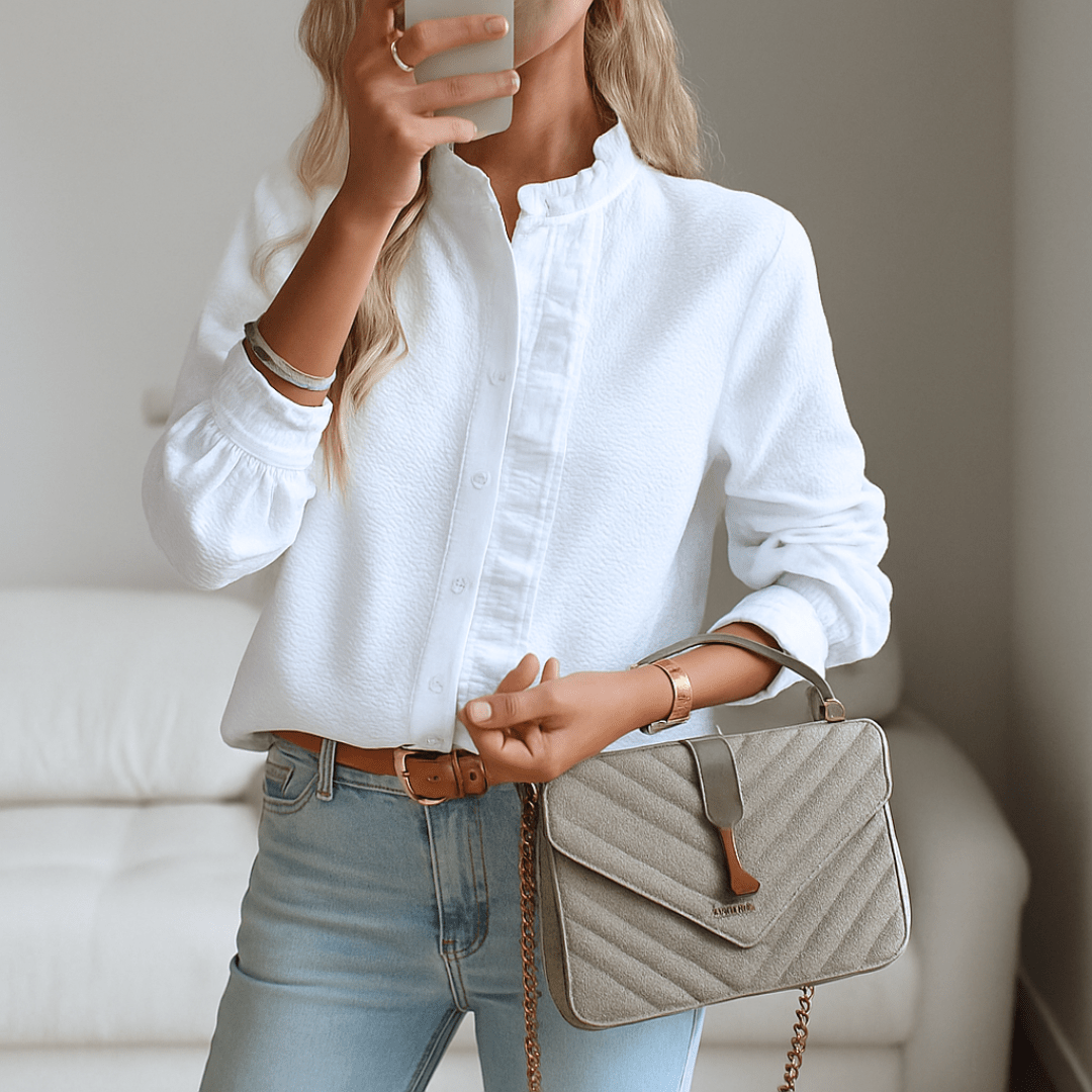 Fashionmoment® Laura | Luxuriöse Bluse mit Fransen