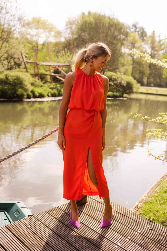 Fashionmoment® Leonie | Elegantes Kleid mit Rundhalsausschnitt