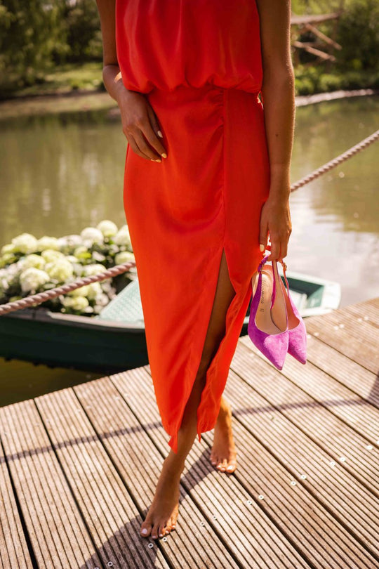 Fashionmoment® Leonie | Elegantes Kleid mit Rundhalsausschnitt