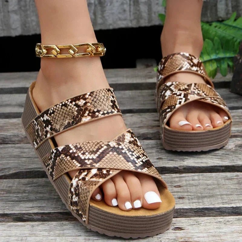 Fashionmoment® Martine | Sandales orthopédiques élégantes en cuir pour plus de style et de confort