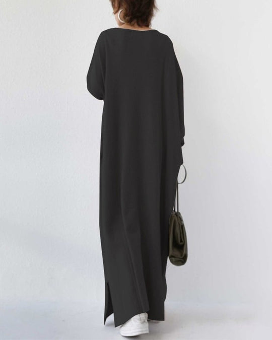 Fashionmoment® | Modische Lange Ärmel V-Ausschnitt Kleid