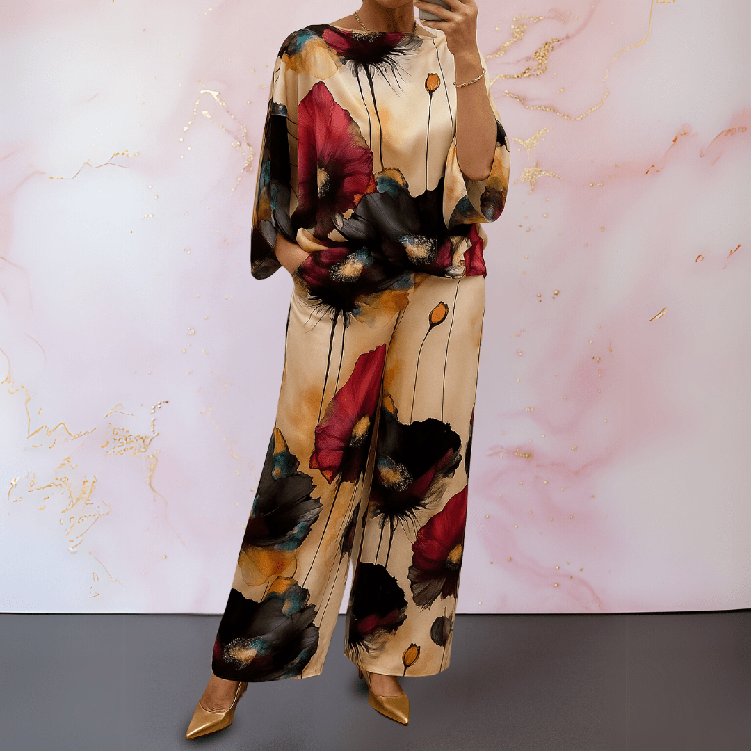 Fashionmoment® Moniek | Ensemble deux pièces en satin pour femme
