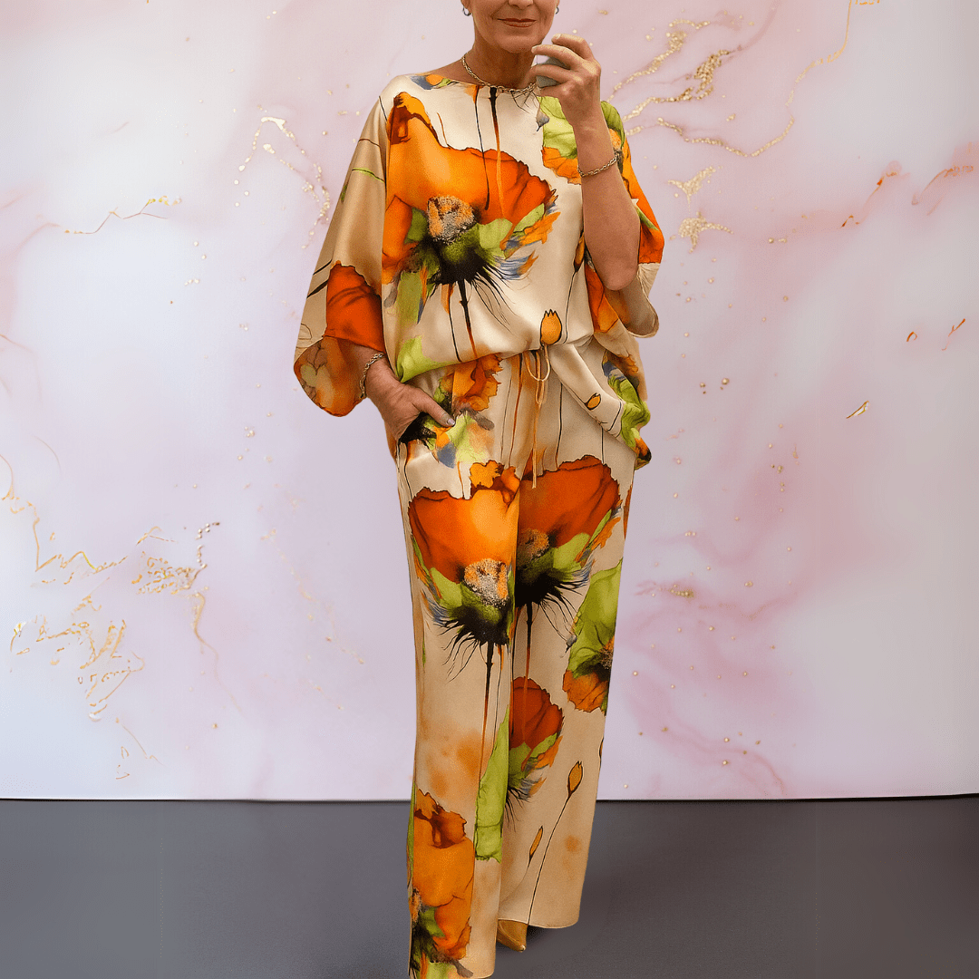 Fashionmoment® Moniek | Ensemble deux pièces en satin pour femme