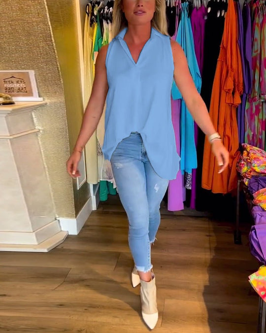 Fashionmoment® Rüschen-Top mit Revers – Trendiger Style für jeden Anlass