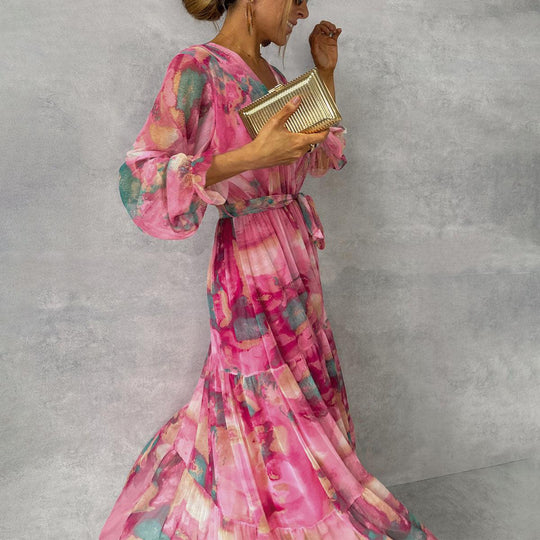 FLORENCE | ROBE ÉLÉGANTE ET FLUIDE AVEC MOTIF FLORAL