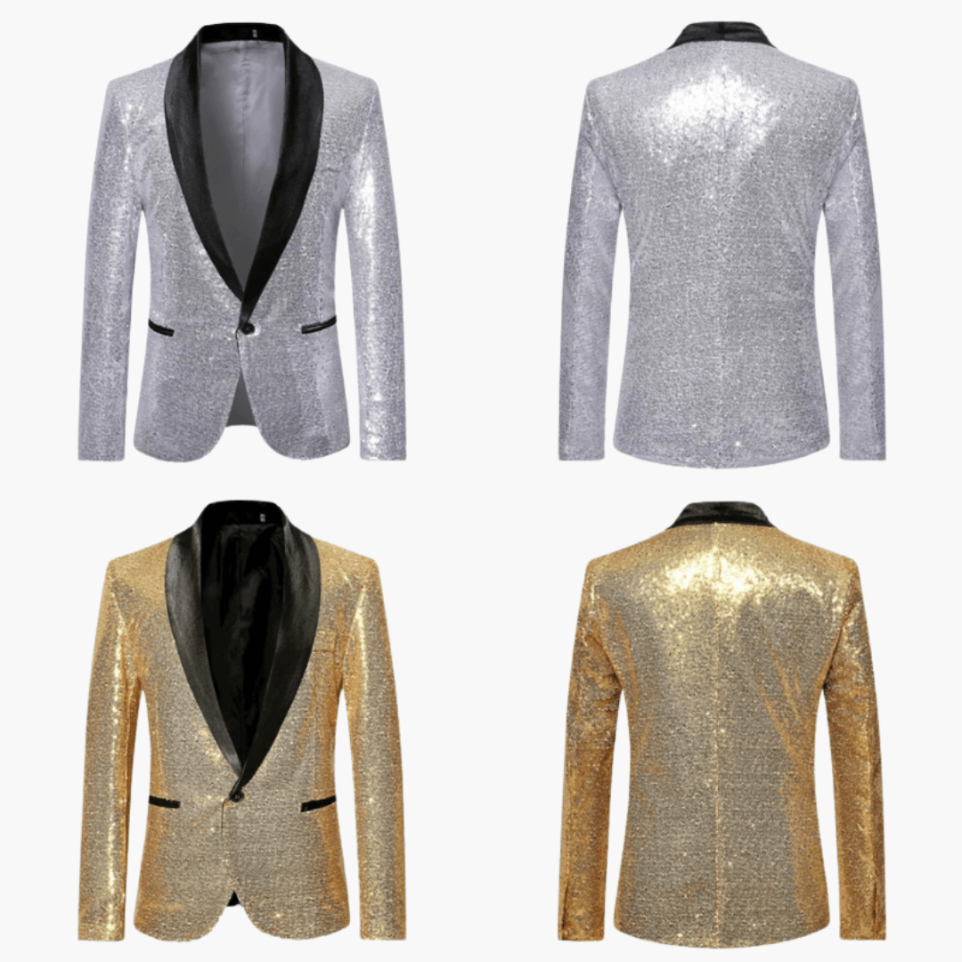 Manteau à paillettes pour homme - aspect brillant 