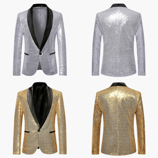 Manteau à paillettes pour homme - aspect brillant 