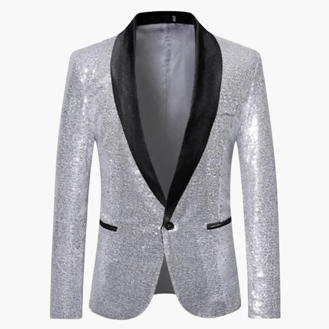 Manteau à paillettes pour homme - aspect brillant 