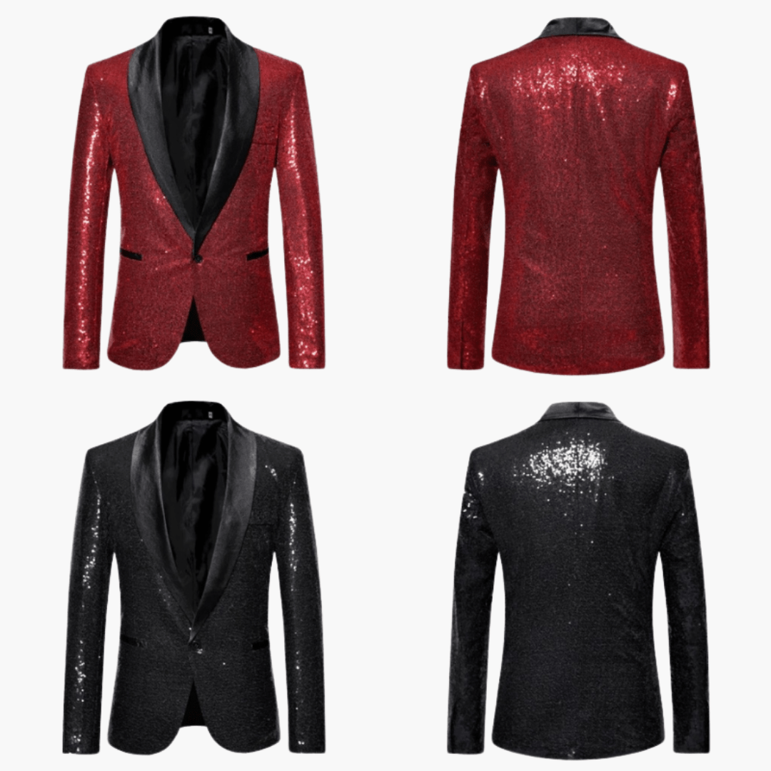 Manteau à paillettes pour homme - aspect brillant 