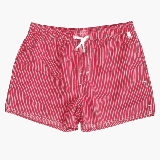 Short de bain rayé pour homme - avec cordon de serrage et poches latérales