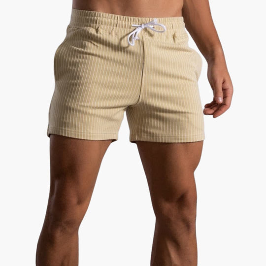 Short rayé à cordon coulissant - pour homme au style estival