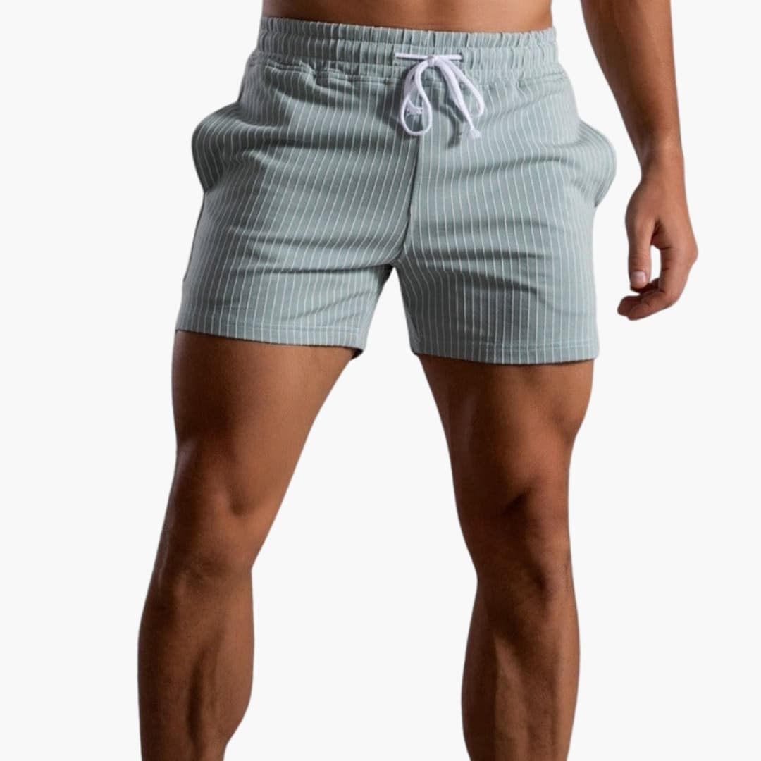 Short rayé à cordon coulissant - pour homme au style estival