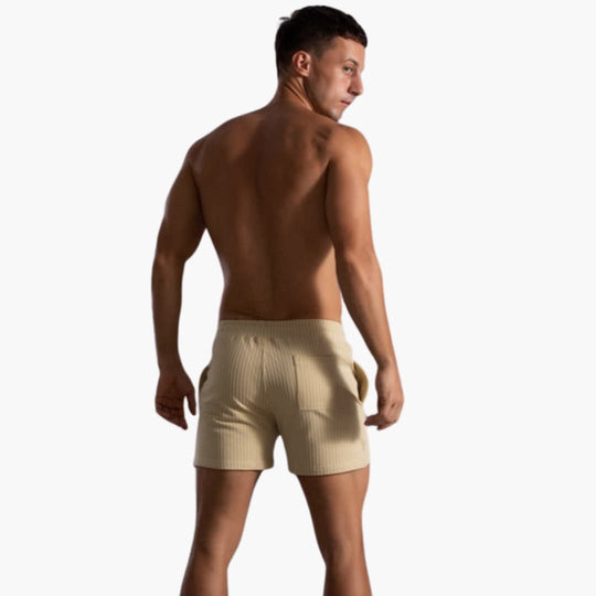 Short rayé à cordon coulissant - pour homme au style estival