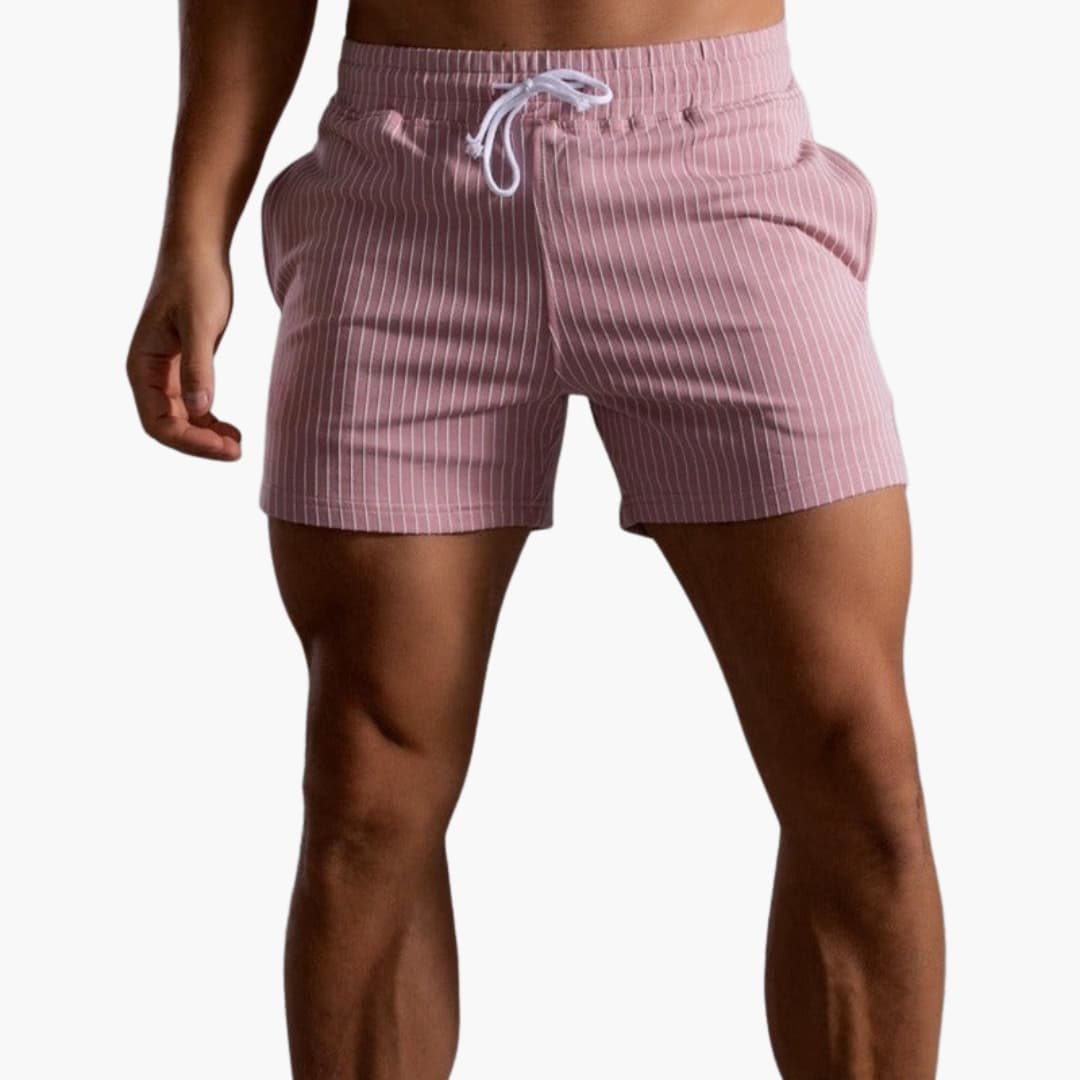 Short rayé à cordon coulissant - pour homme au style estival