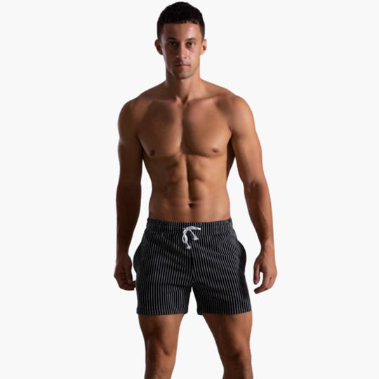 Short rayé à cordon coulissant - pour homme au style estival