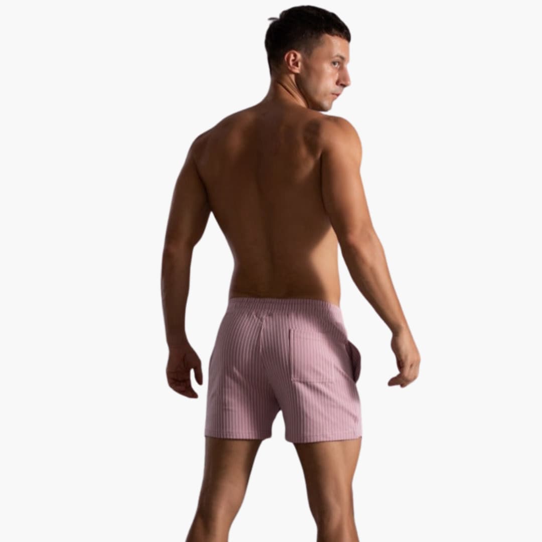 Short rayé à cordon coulissant - pour homme au style estival