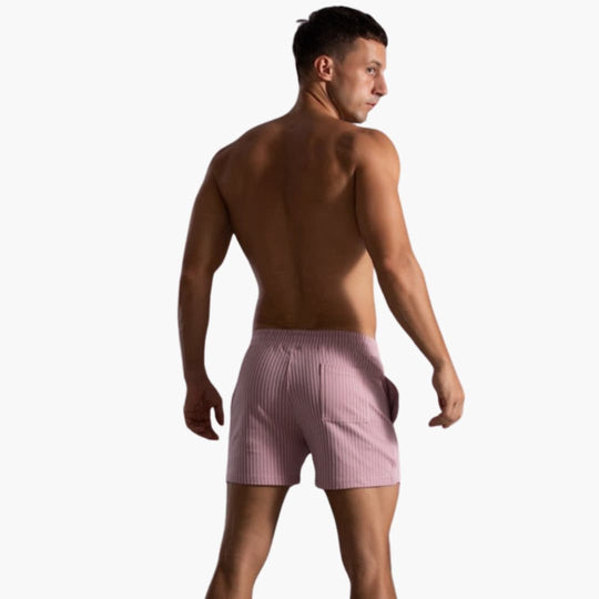 Short rayé à cordon coulissant - pour homme au style estival