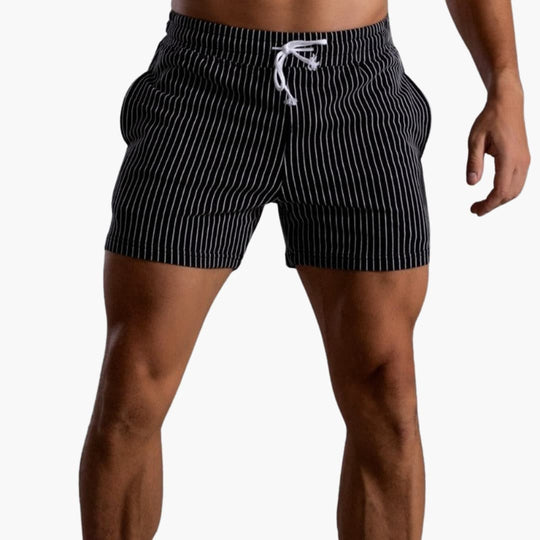 Short rayé à cordon coulissant - pour homme au style estival