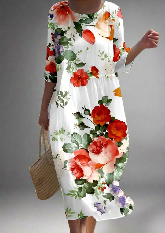 Gudula | Robe longue aérienne à imprimé floral