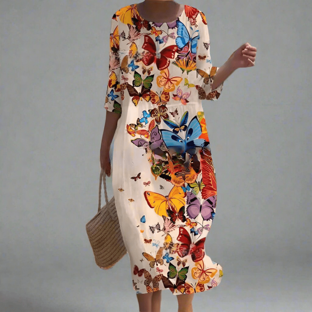 Gudula | Robe longue aérienne à imprimé floral