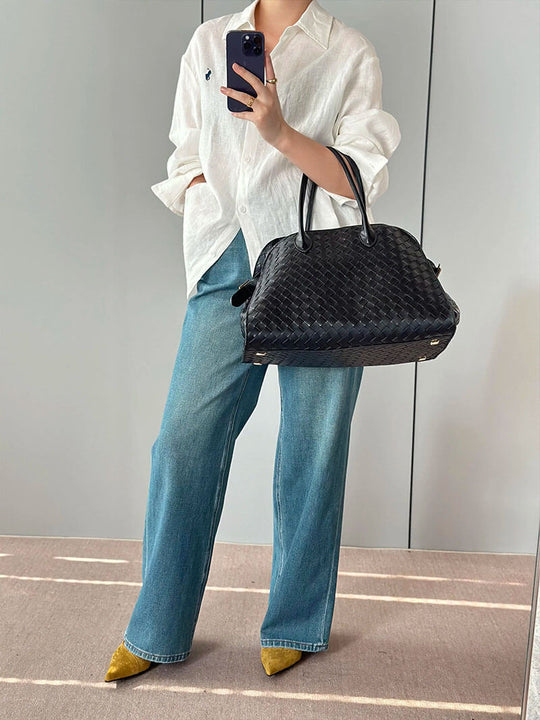 Sac cabas tissé au henné
